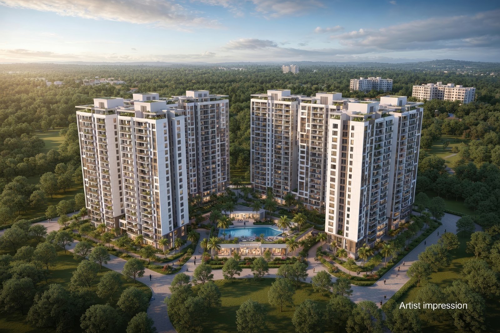 Tengah Garden Residences Hero Aerial View